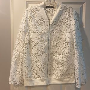 Bomber lace jacket